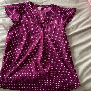Size 2 Purple Jcrew Blouse